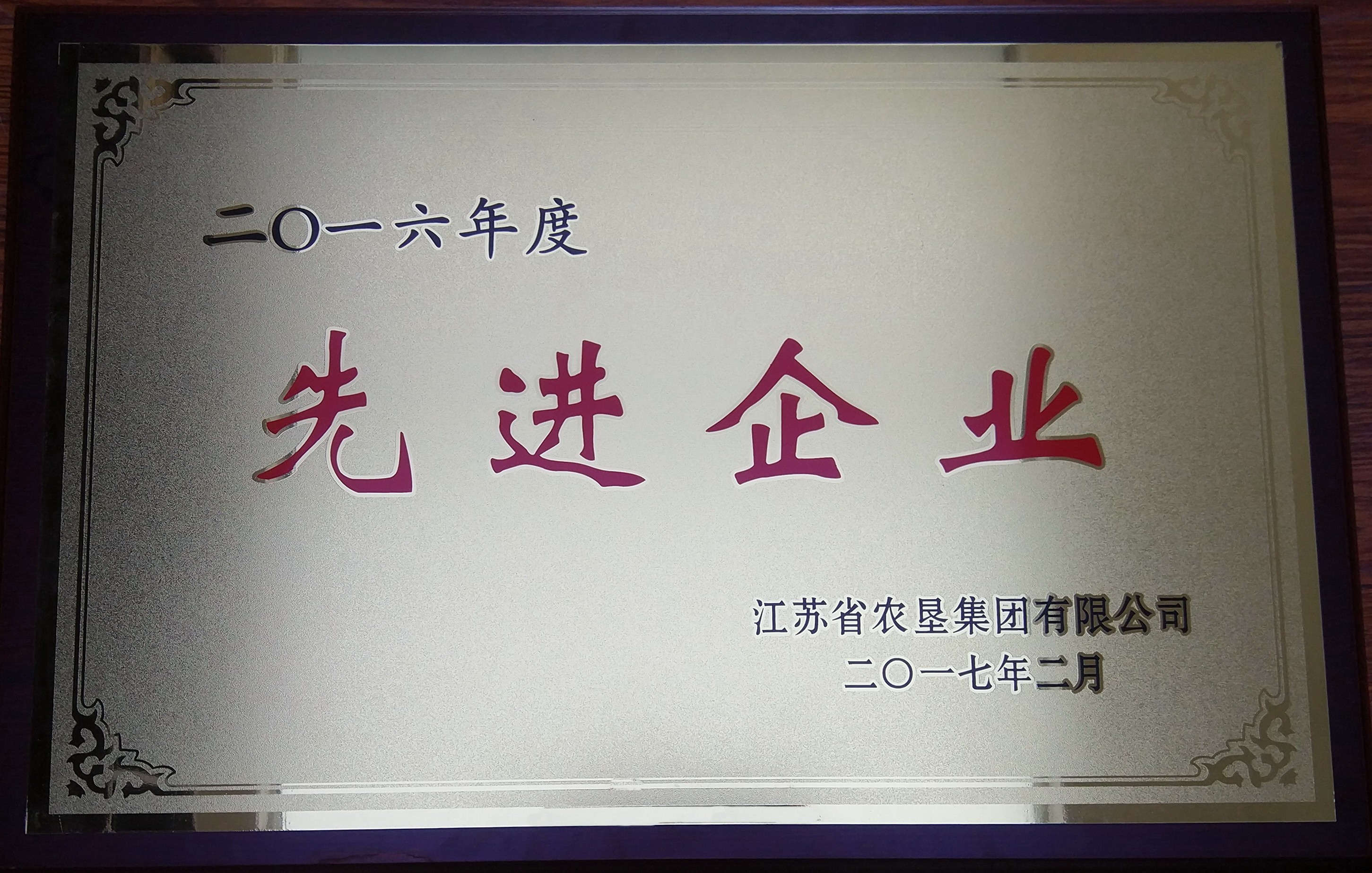 2016年度先進(jìn)企業(yè)